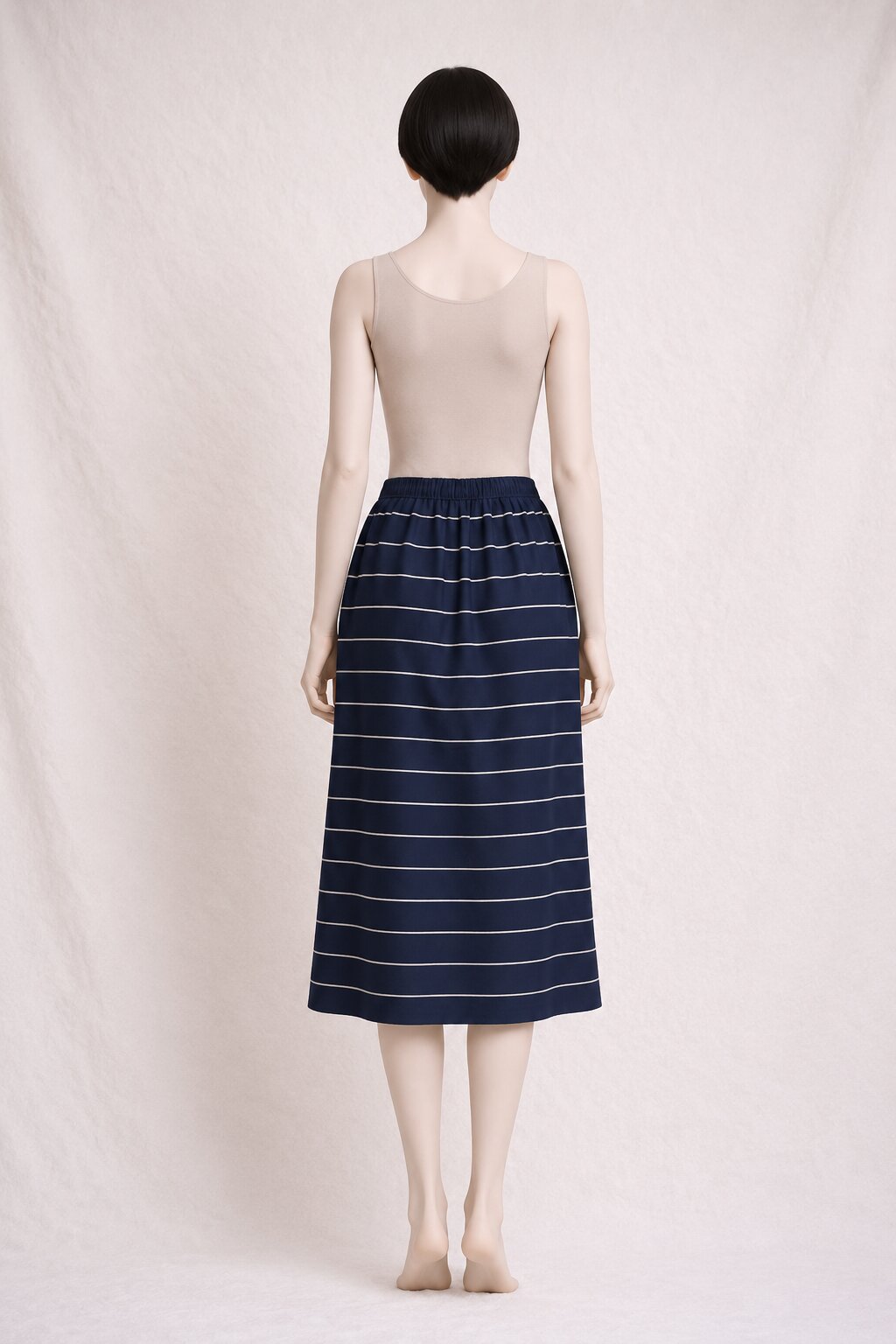 Jupe Midi en Soie Rayée Vintage Givenchy Nouvelle Boutique Authentique
