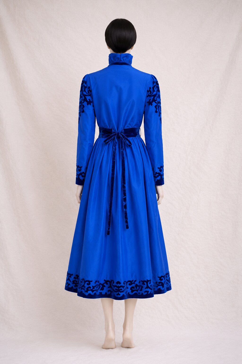 Vintage electric blue evening dress Louis Féraud Paris