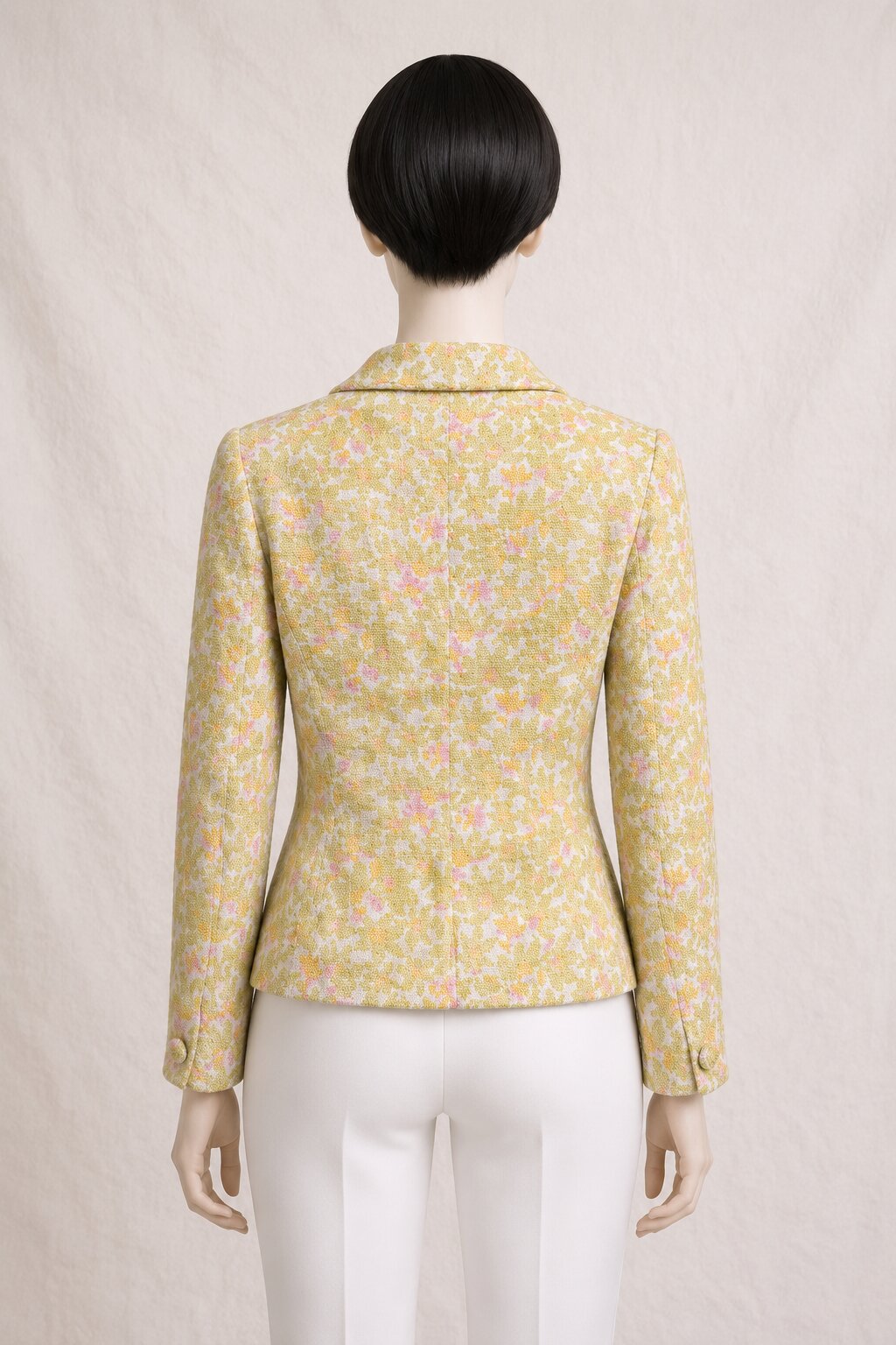 Authentic vintage Plein Soleil blazer by Jacques Heim in textured printed cotton