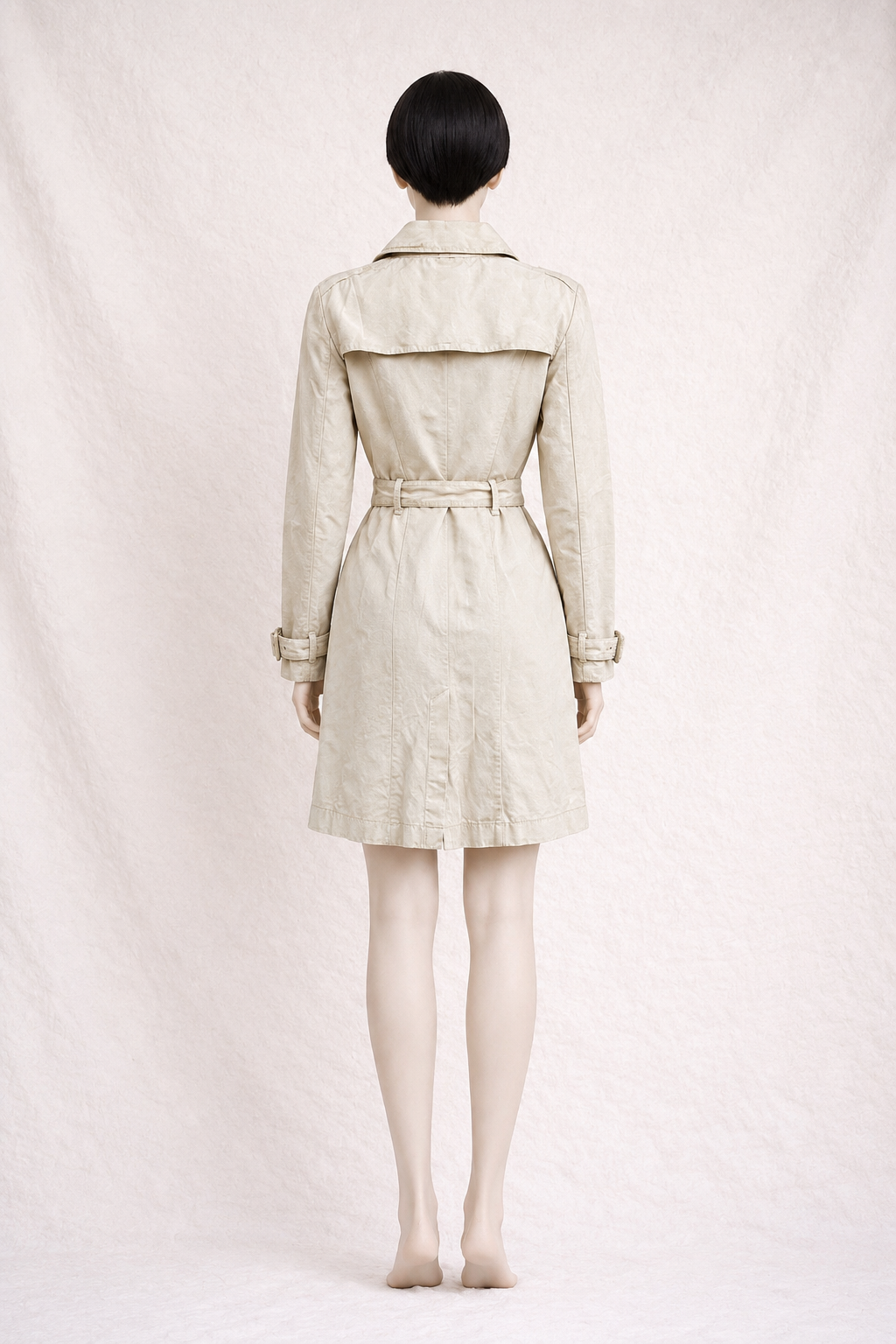 Authentic vintage beige cotton linen Prada trench