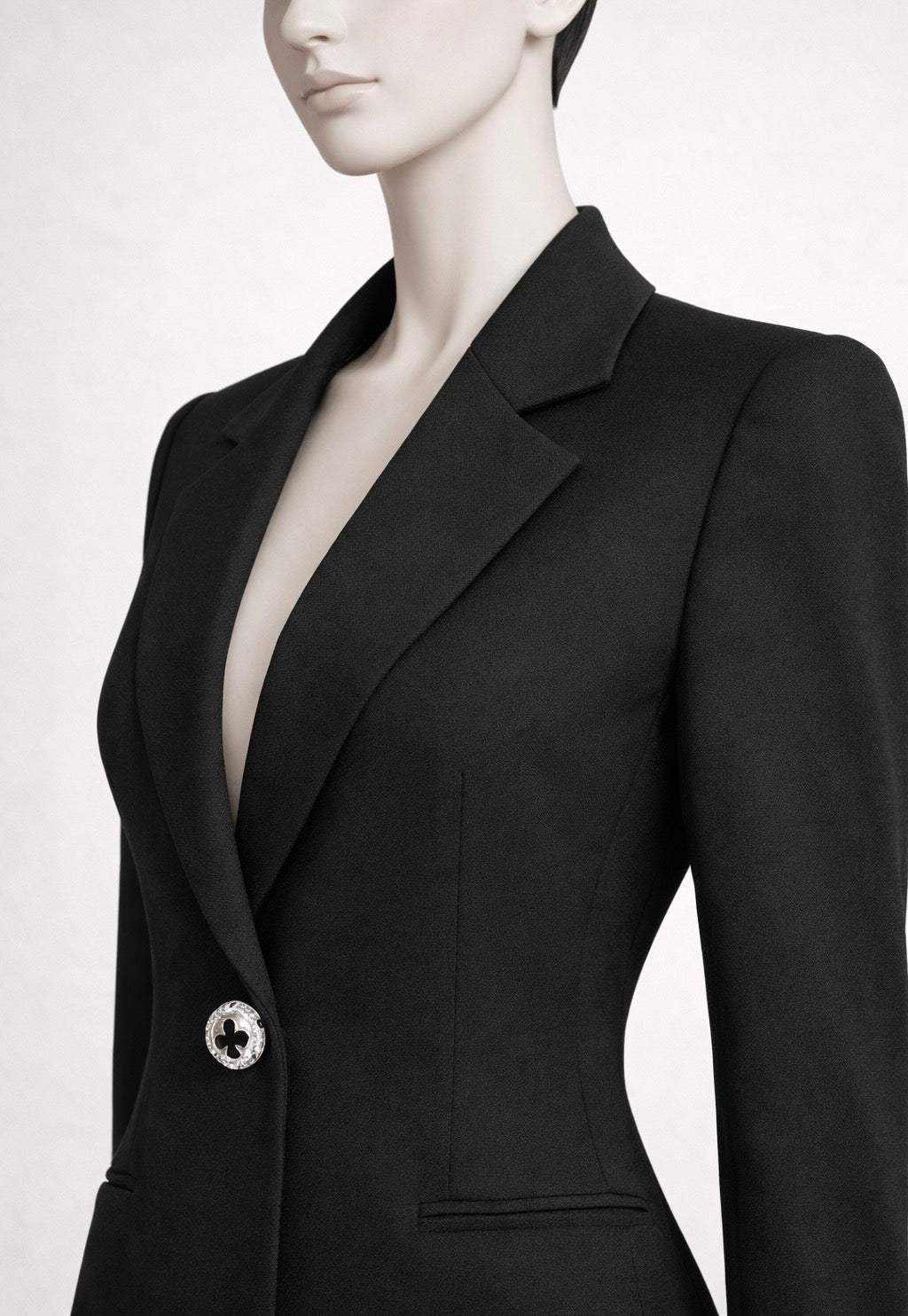 Blazer authentique Christian Dior Boutique noire laine vintage
