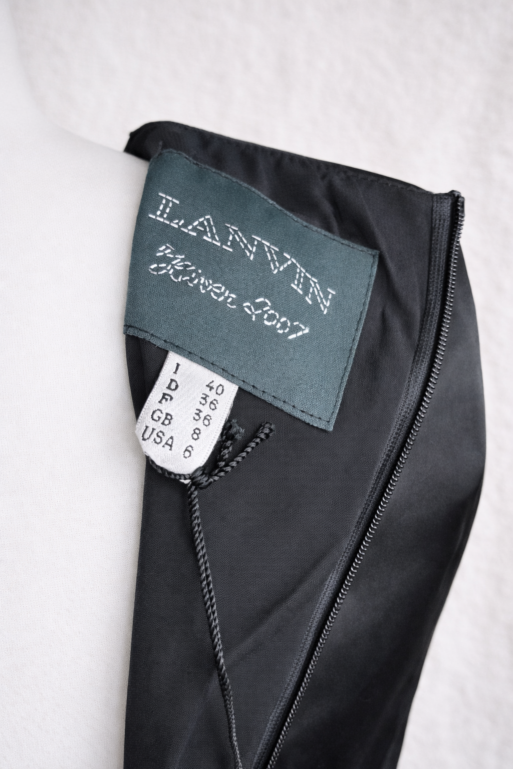 Robe de soirée en soie noir Lanvin neuve