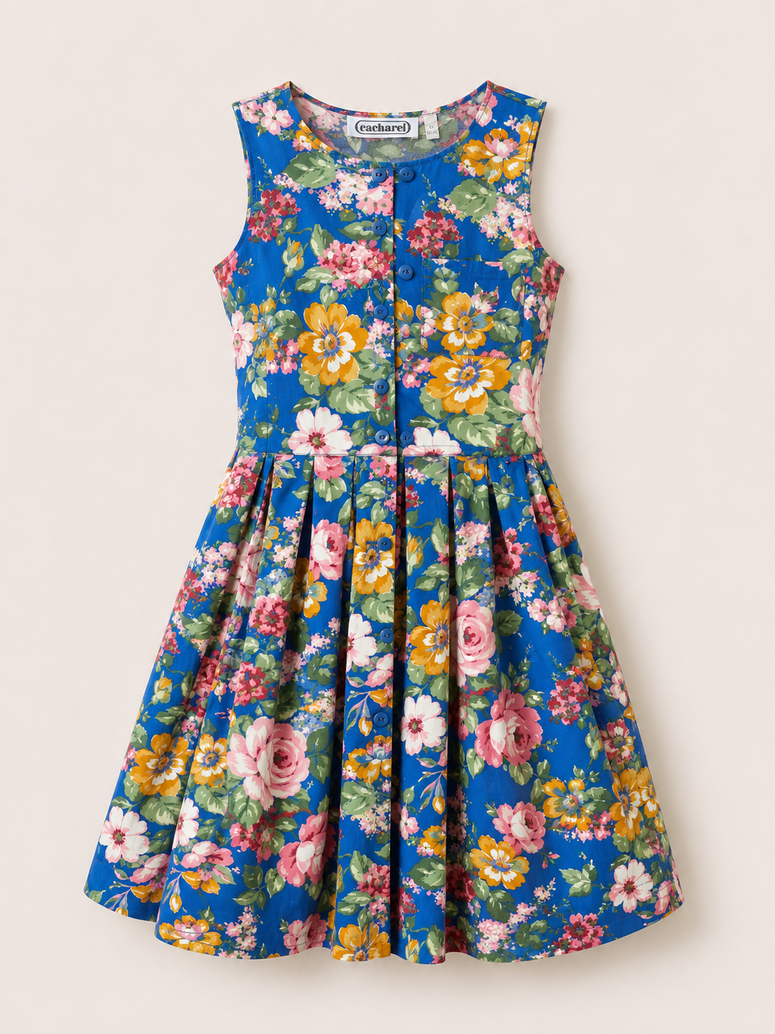 Robe d'été en coton fleurie Cacharel vintage