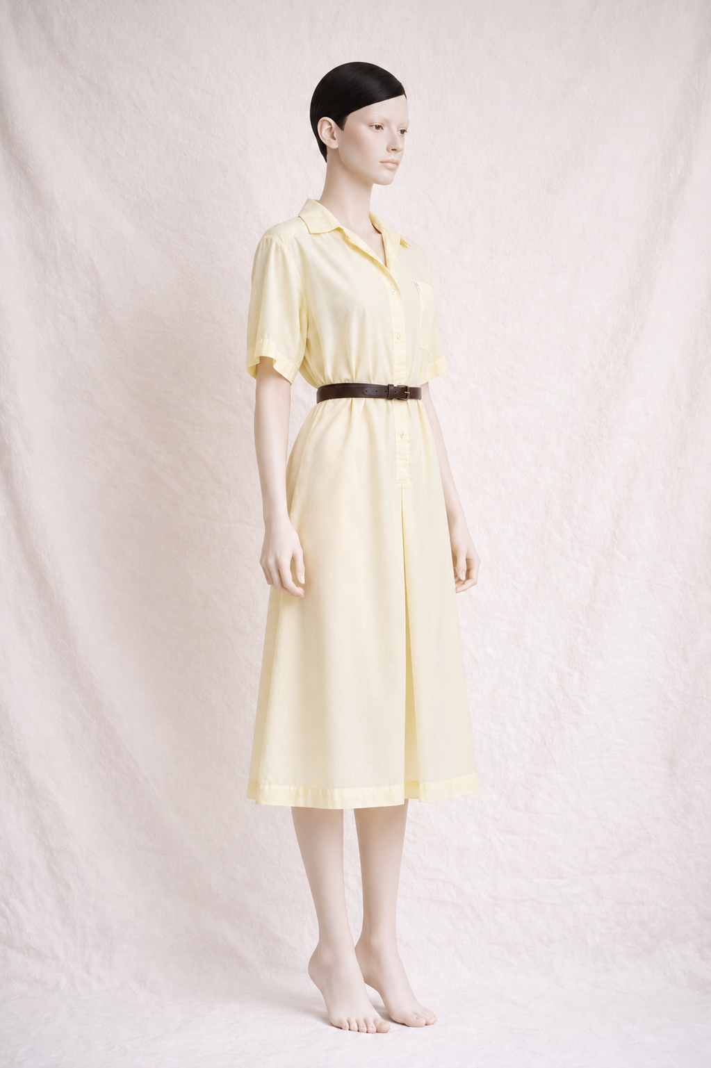 Robe en coton léger jaune Burberrys of London vintage authentique