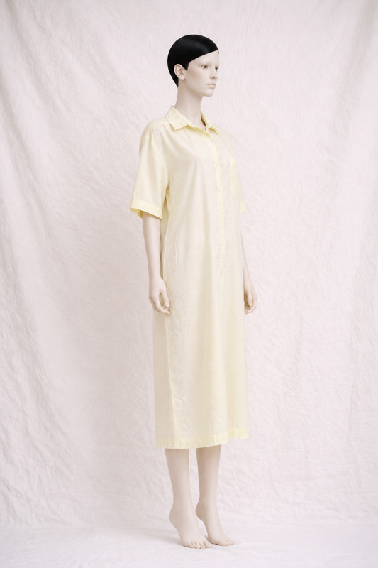 Authentic vintage yellow lightweight cotton dress Burberrys of London