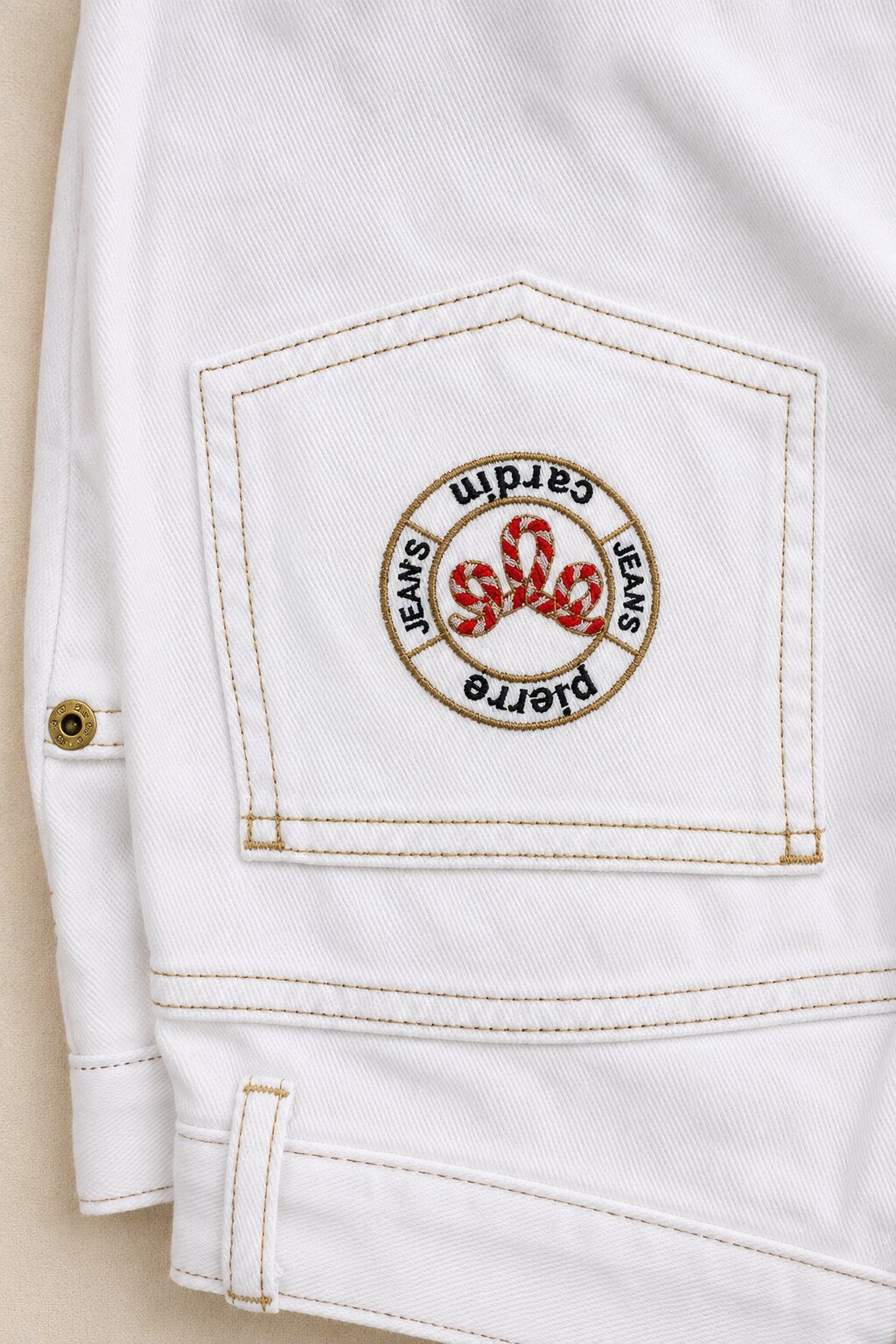 Authentic Vintage White Jean Pierre Cardin