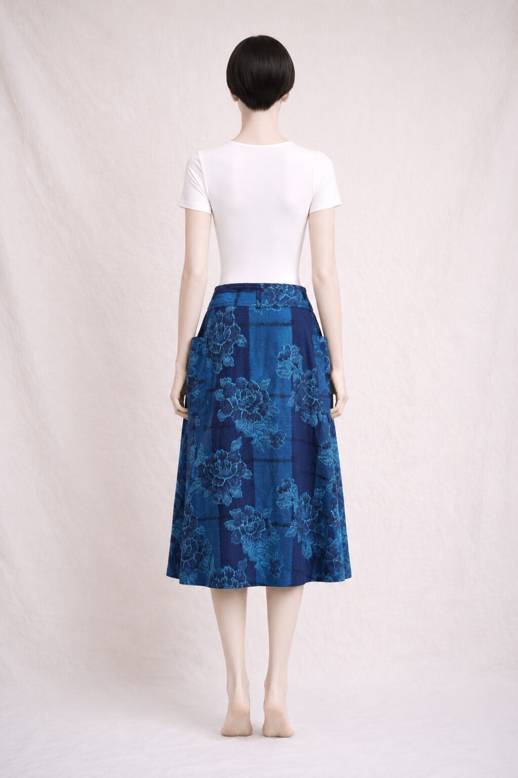 Jupe en jean imprimé floral Kenzo Jap vintage authentique