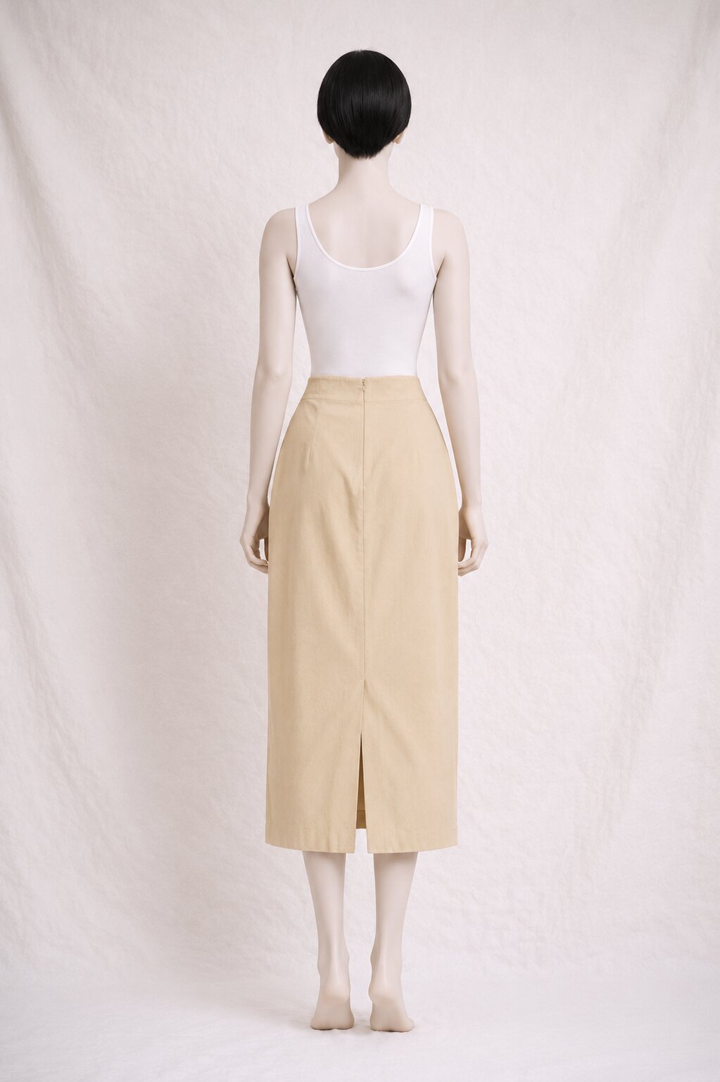 Authentic vintage yellow sand Burberry long skirt