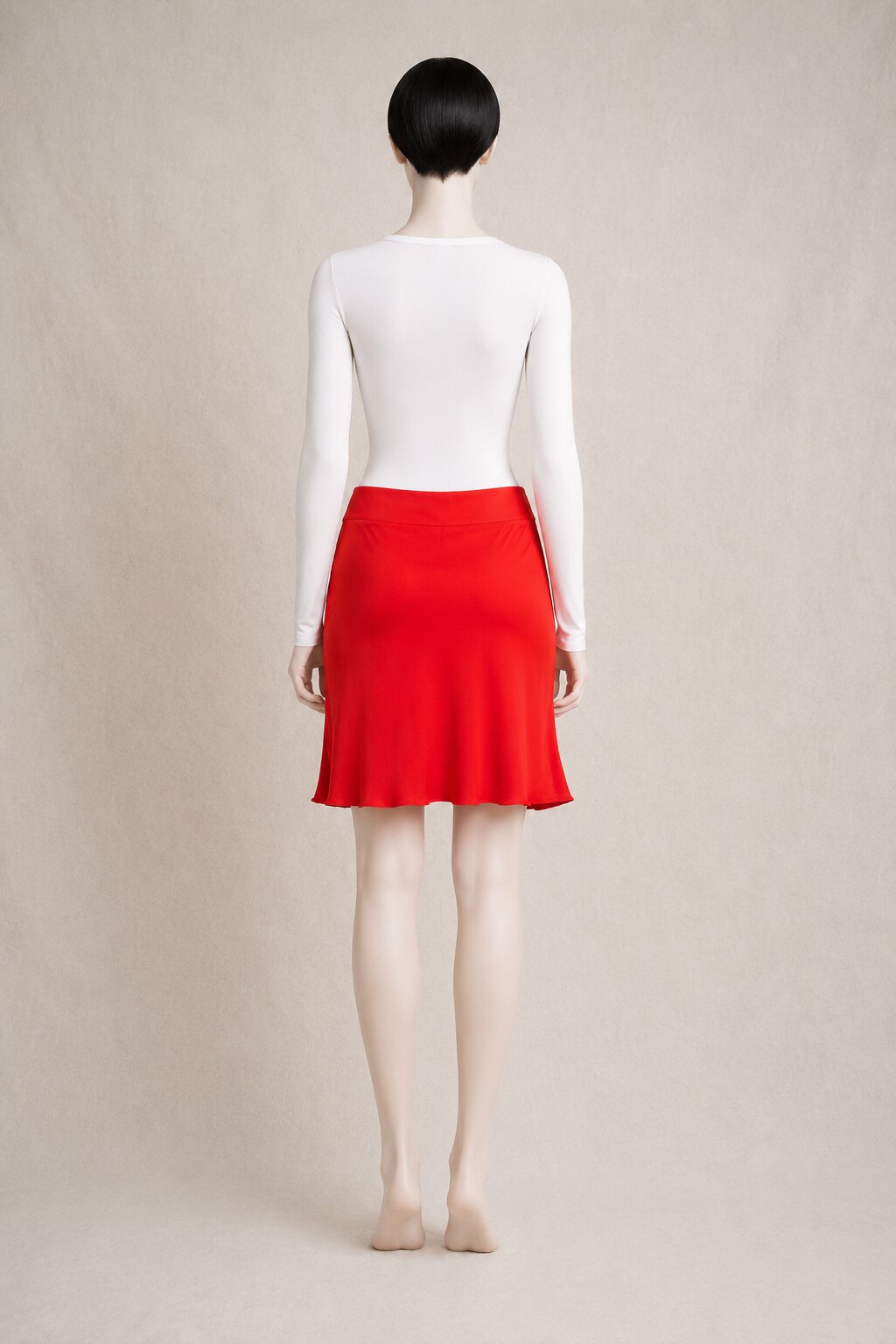 Red Silk Skirt Regina Rubens
