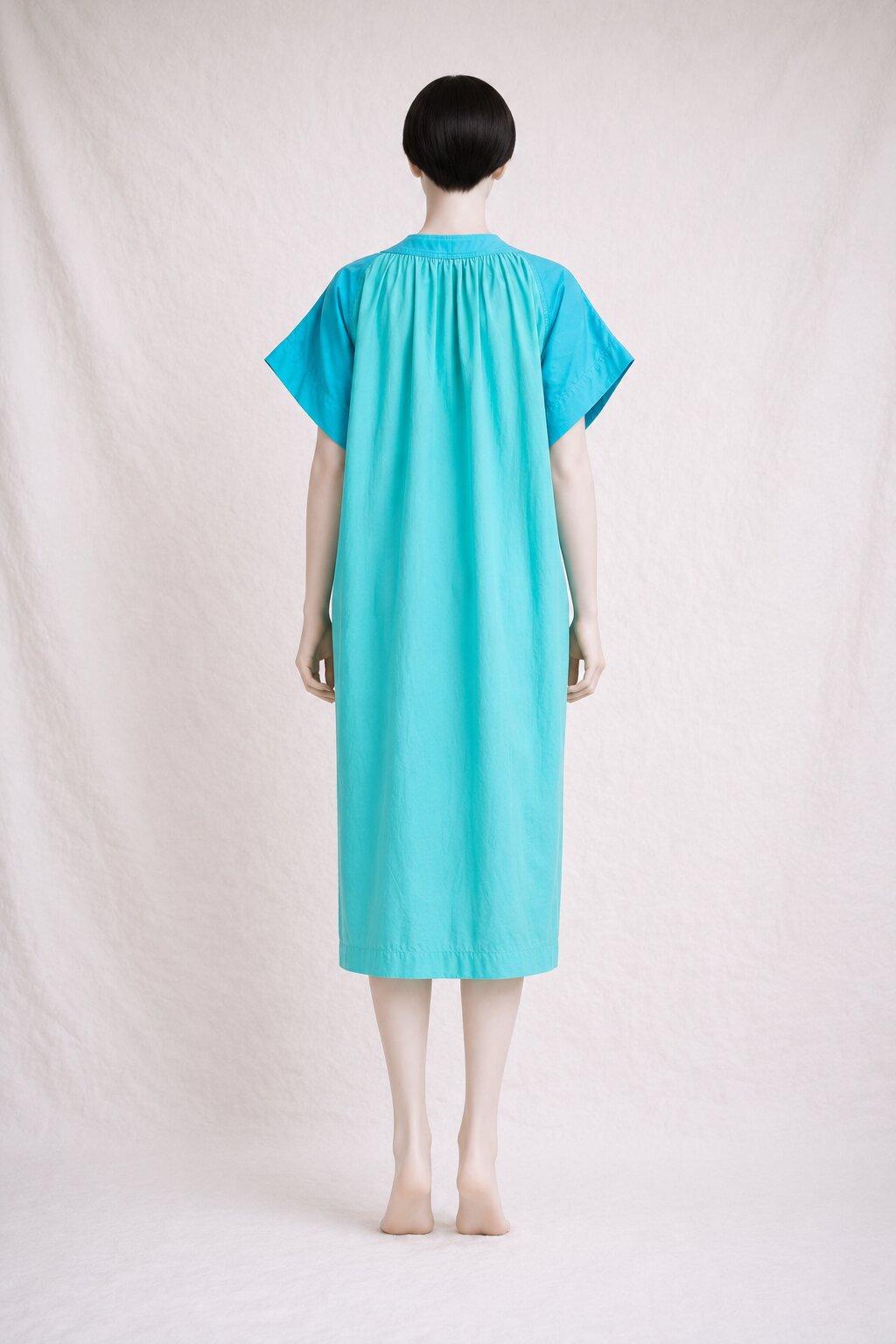 Authentic vintage Yves Saint Laurent turquoise cotton dress