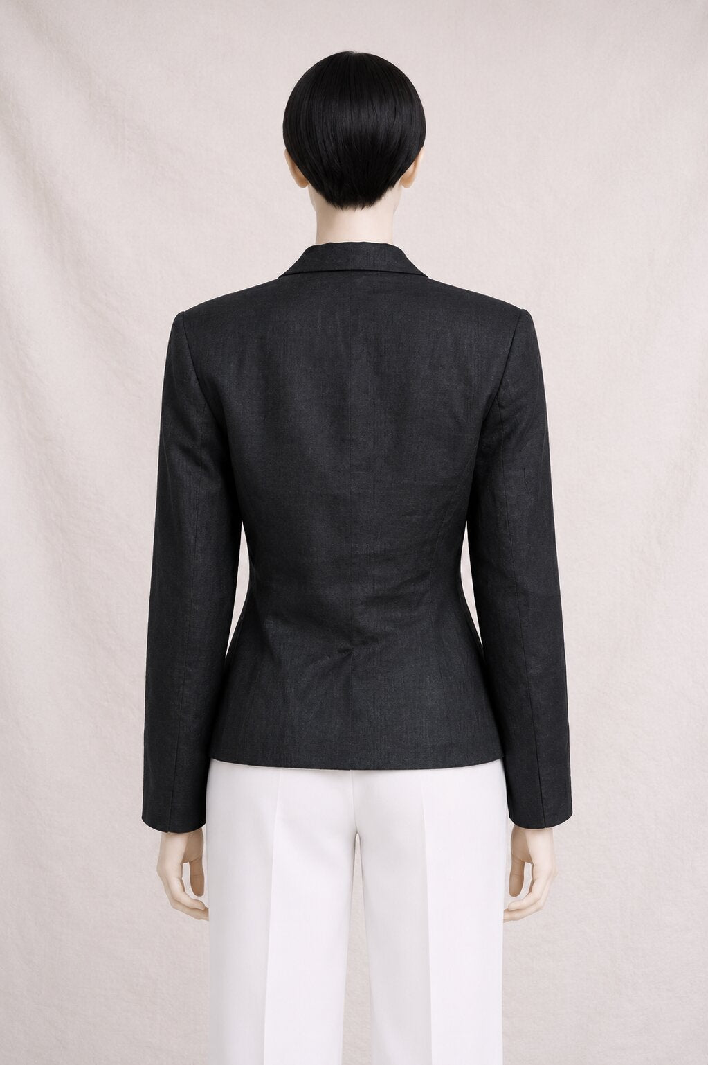Blazer en lin noir Kenzo City Paris Vintage