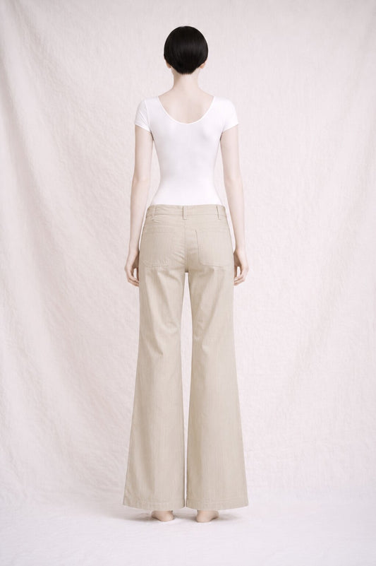 Beige corduroy flared trousers by Joseph