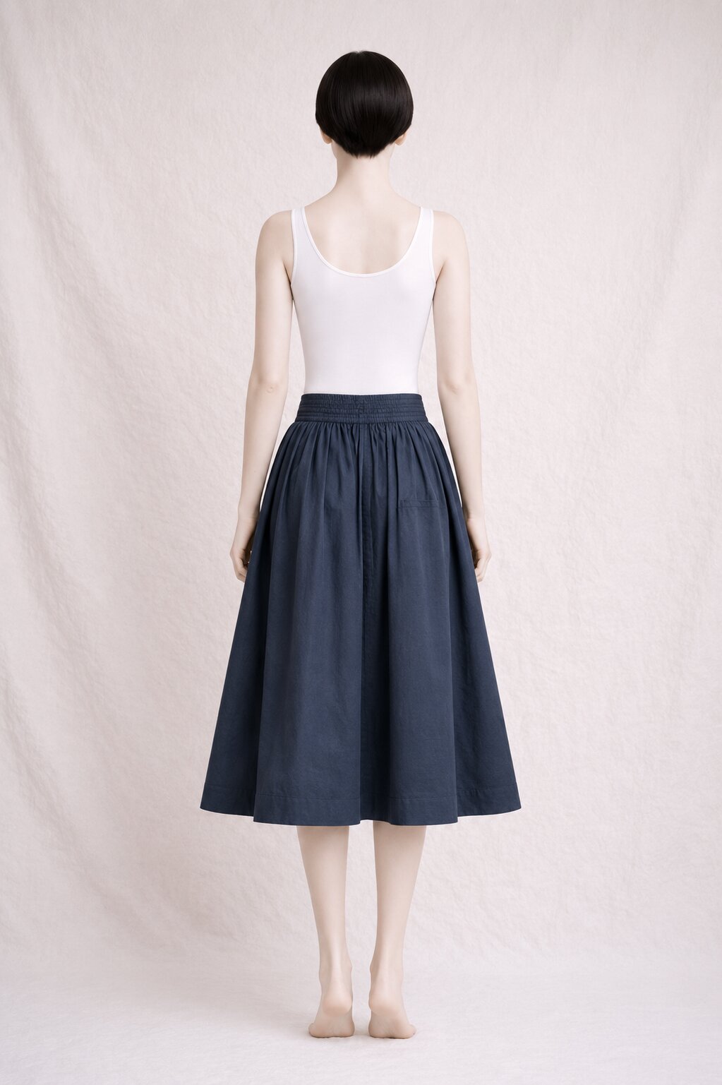 Authentic Vintage Midi Flared Skirt Saint Laurent Rive Gauche
