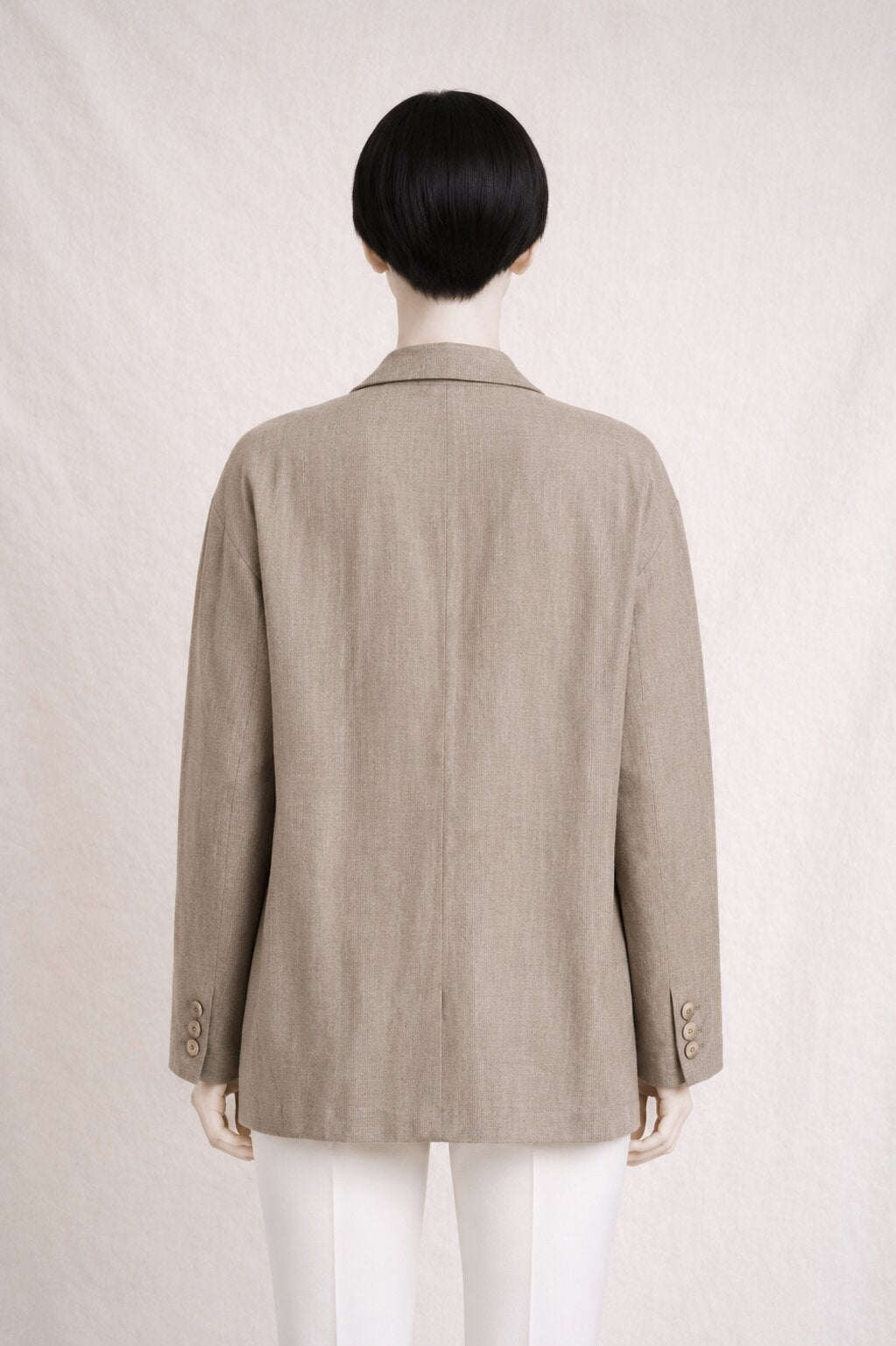 Veste Vintage Authentique Lanvin Paris en Lin Grande Taille