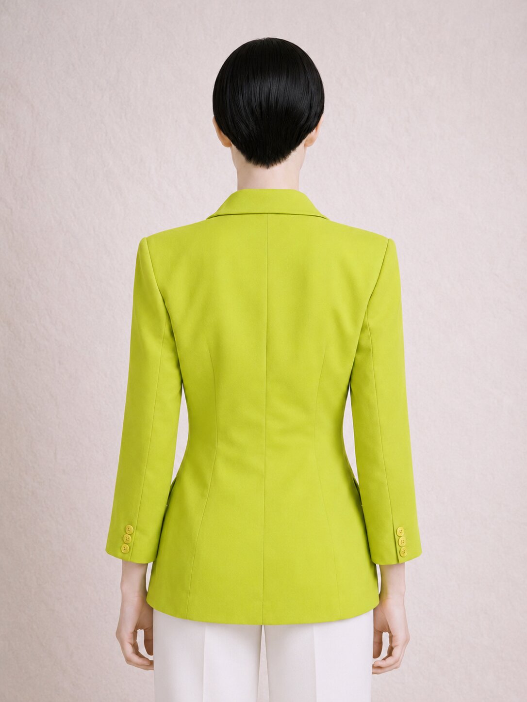 Authentic long Cacharel neon green vintage blazer