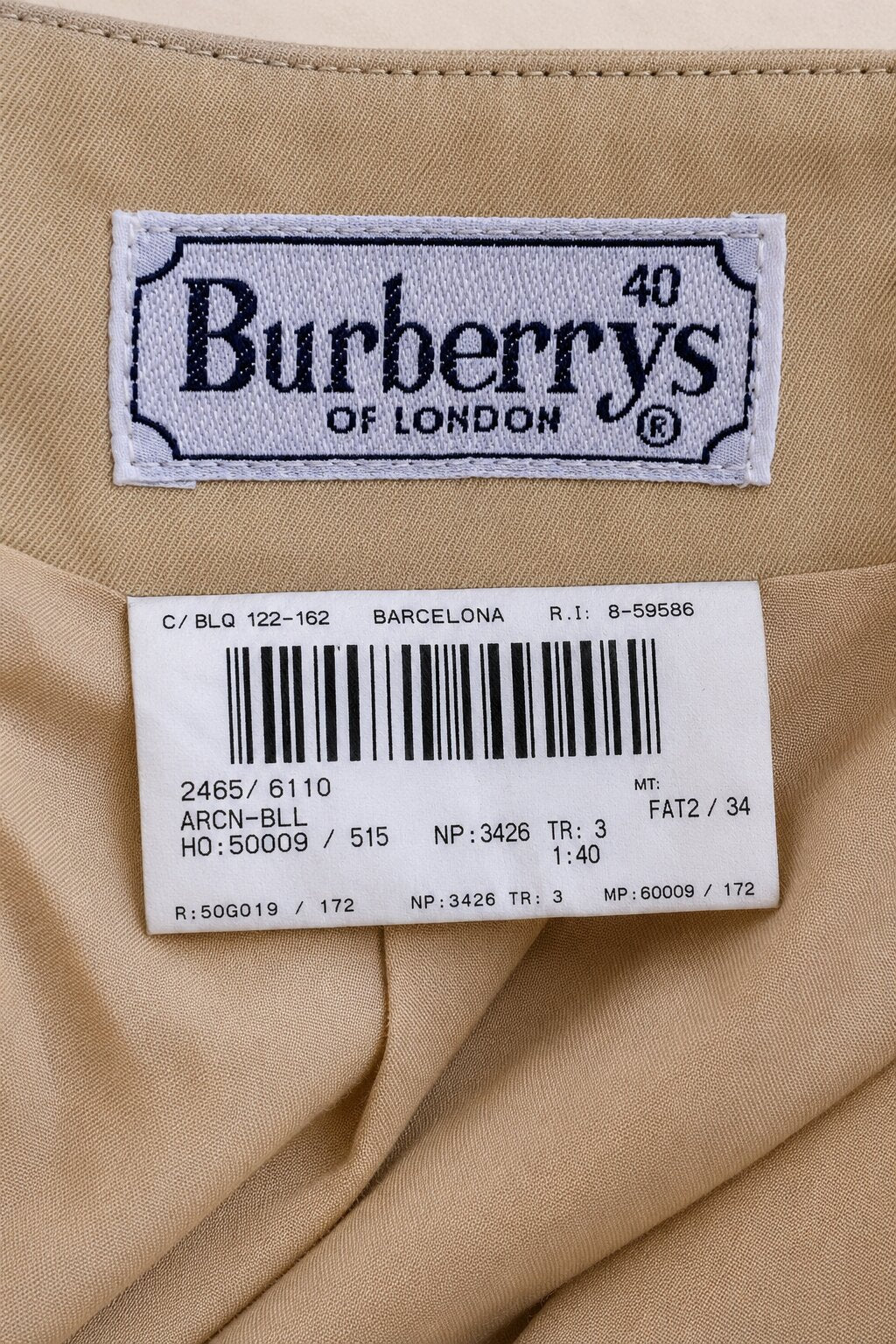 Authentic vintage yellow sand Burberry long skirt