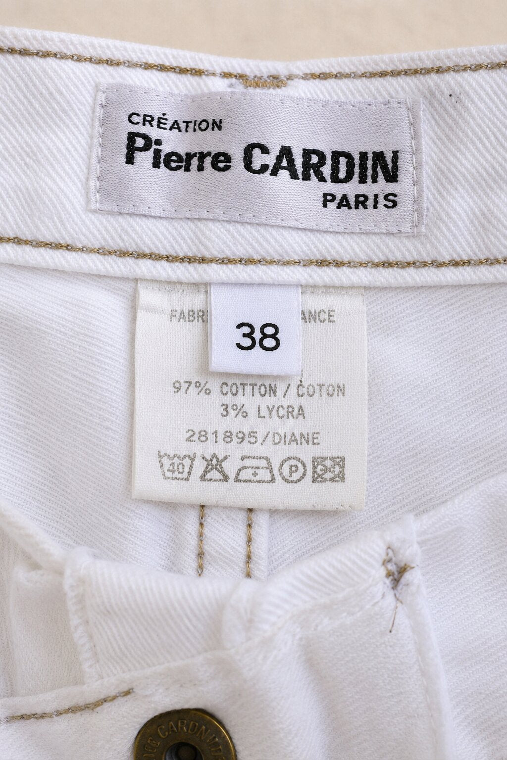 Authentic Vintage White Jean Pierre Cardin