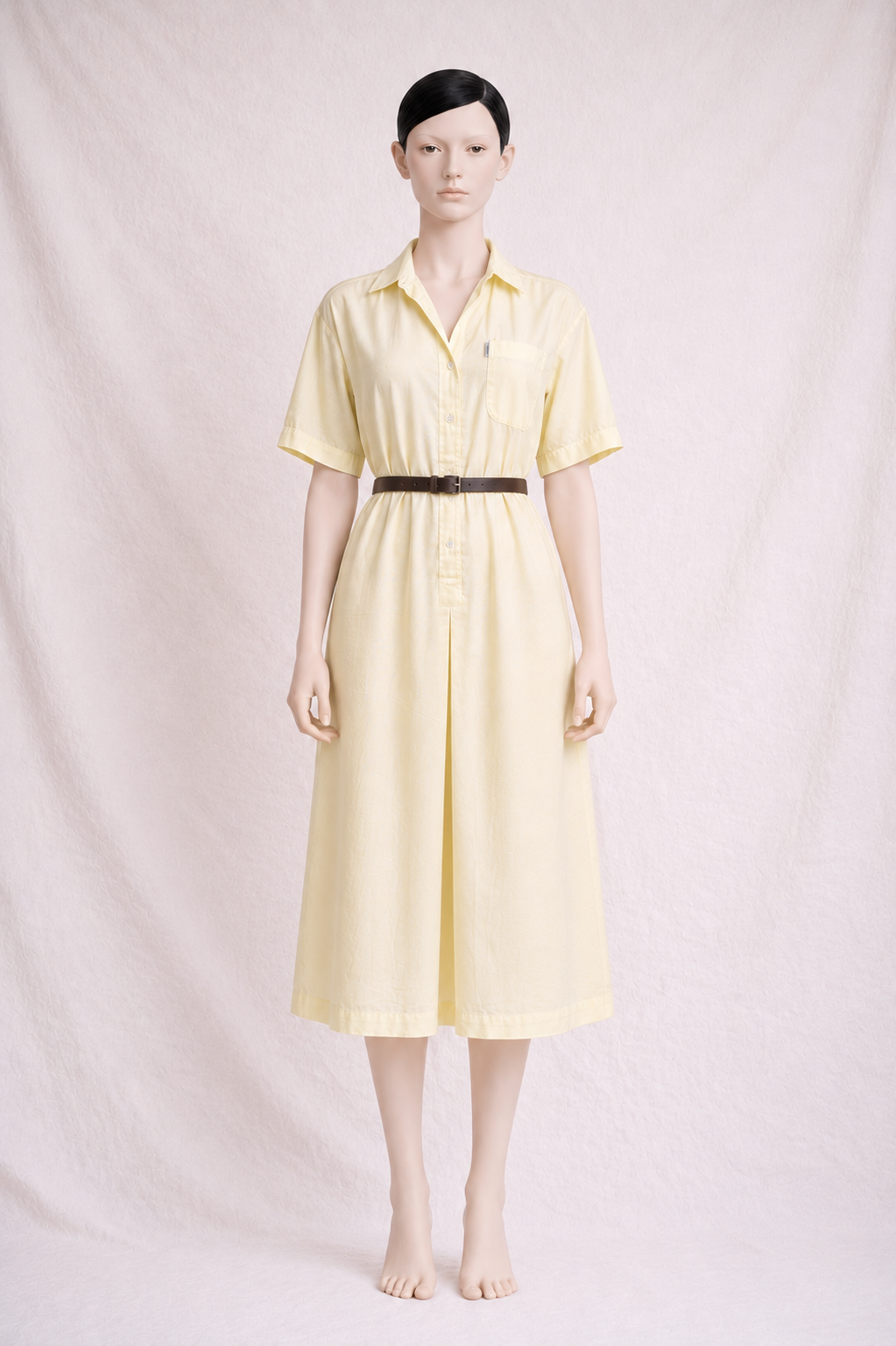 Robe en coton léger jaune Burberrys of London vintage authentique