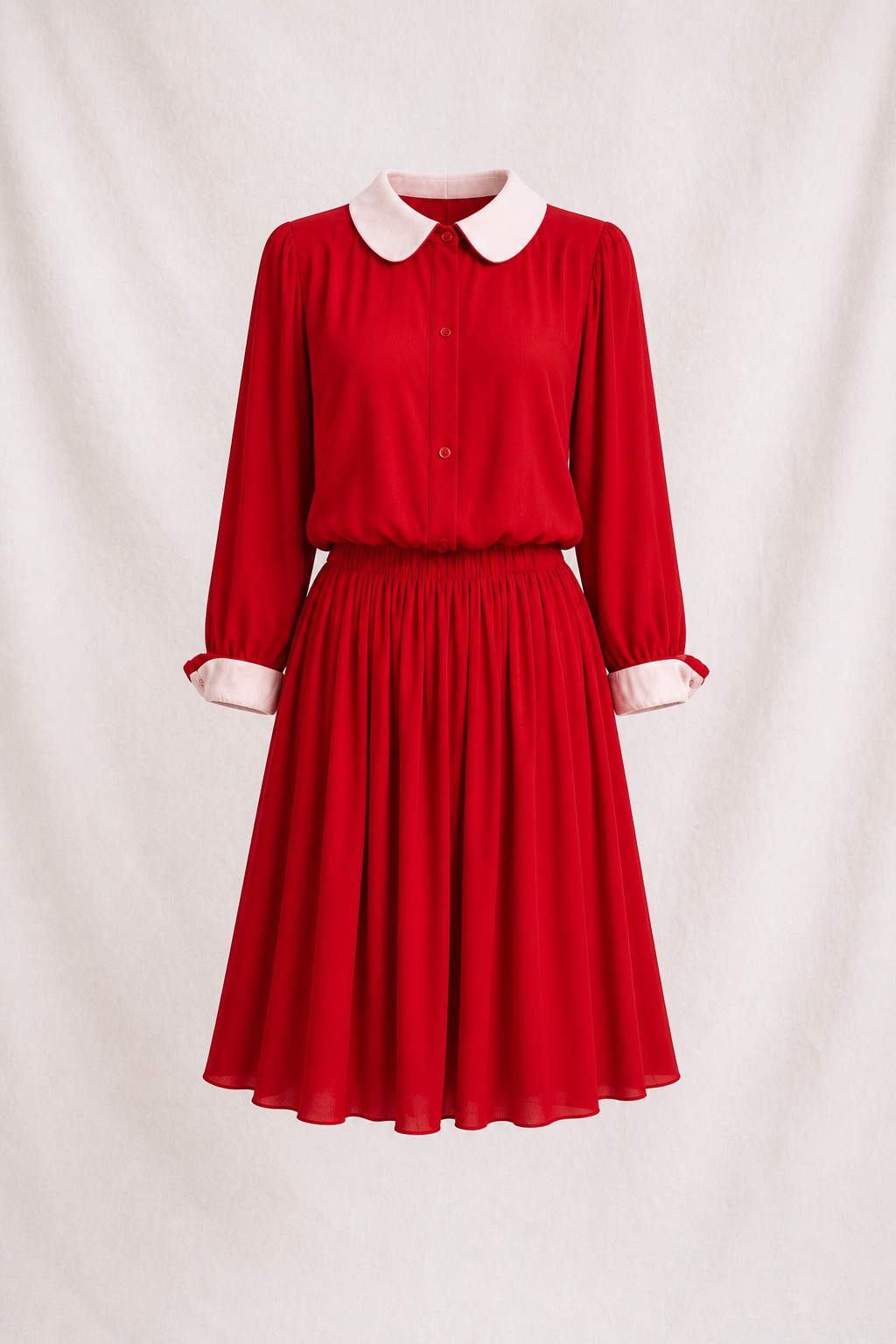 Robe en soie rouge Guy Laroche vintage
