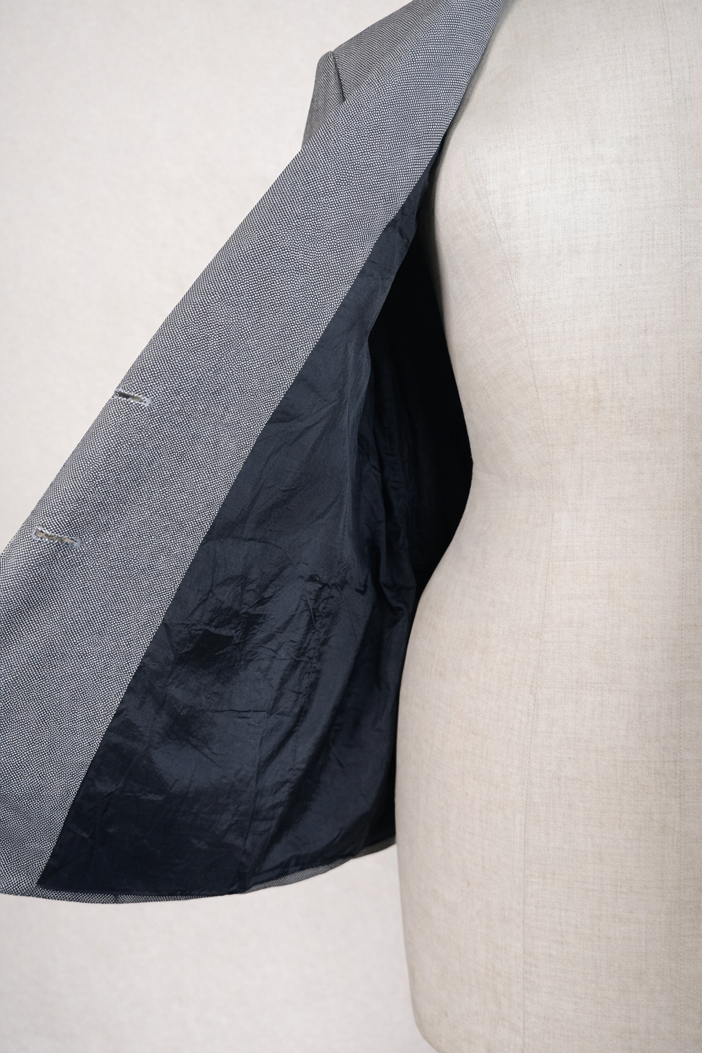 Blazer Burberry authentique en laine grise vintage
