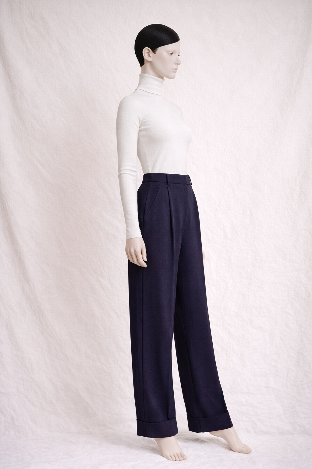 Pantalon authentique John Galliano Paris en laine violet profond vintage