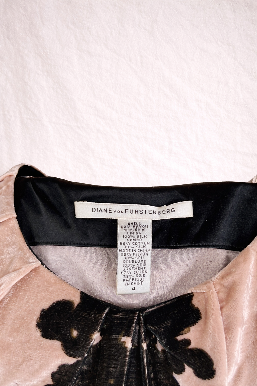 Diane von Furstenberg – Robe en velours de soie imprimé style des années 20