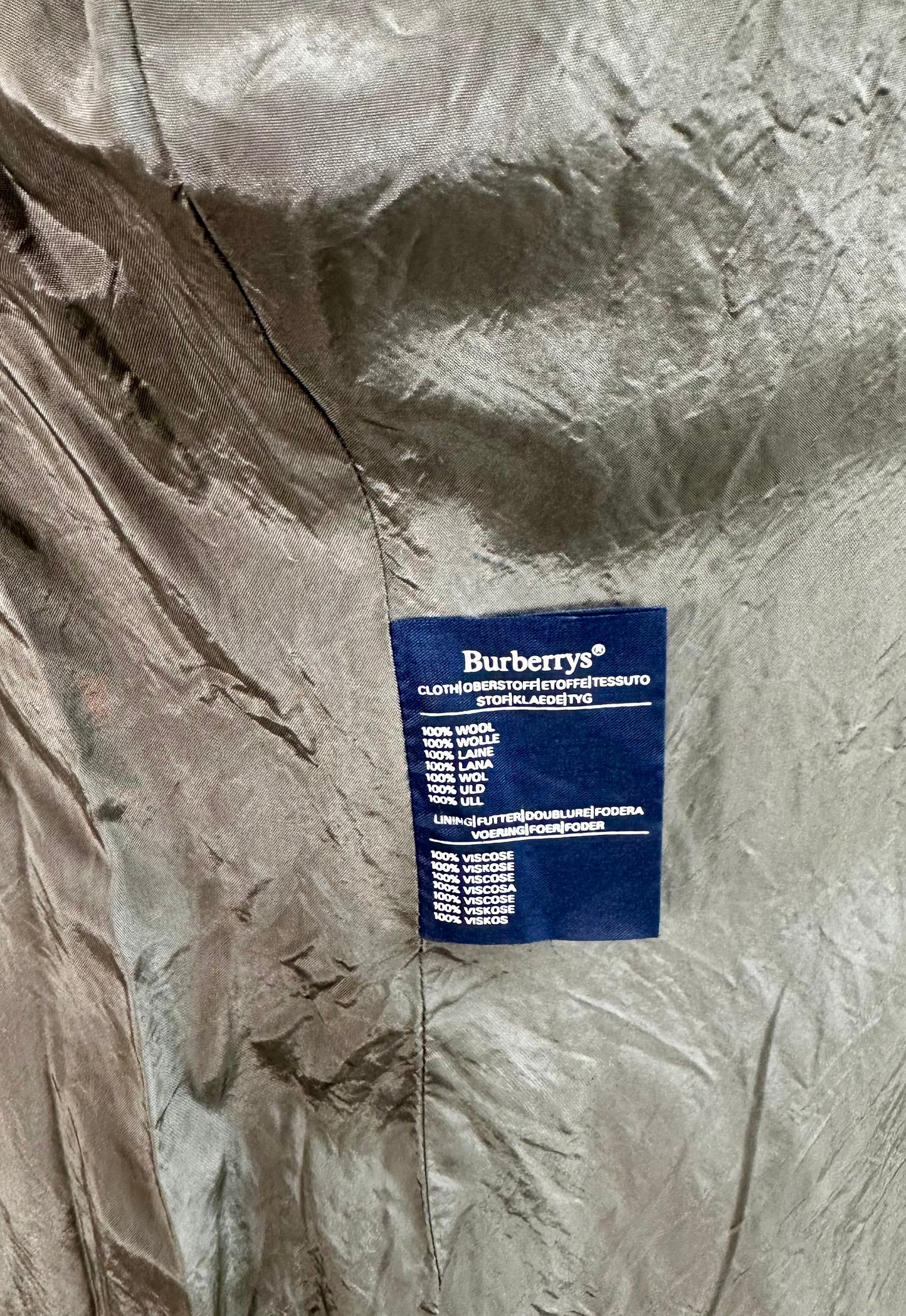 Blazer authentique Burberry en laine à motif pied-de-poule vintage