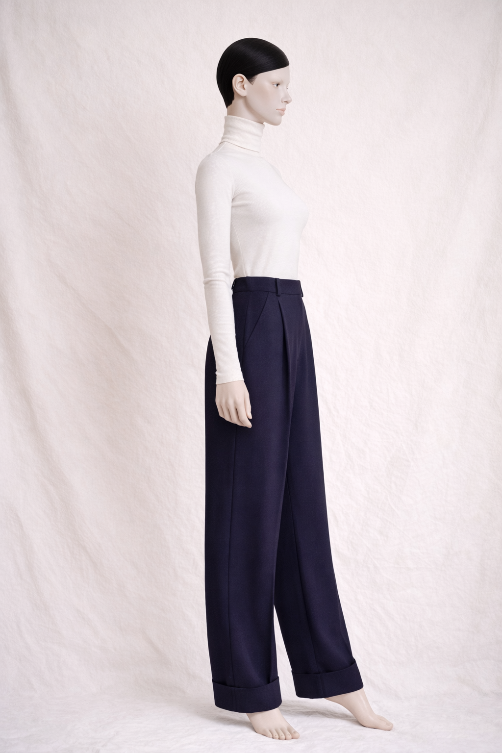 Pantalon authentique John Galliano Paris en laine violet profond vintage