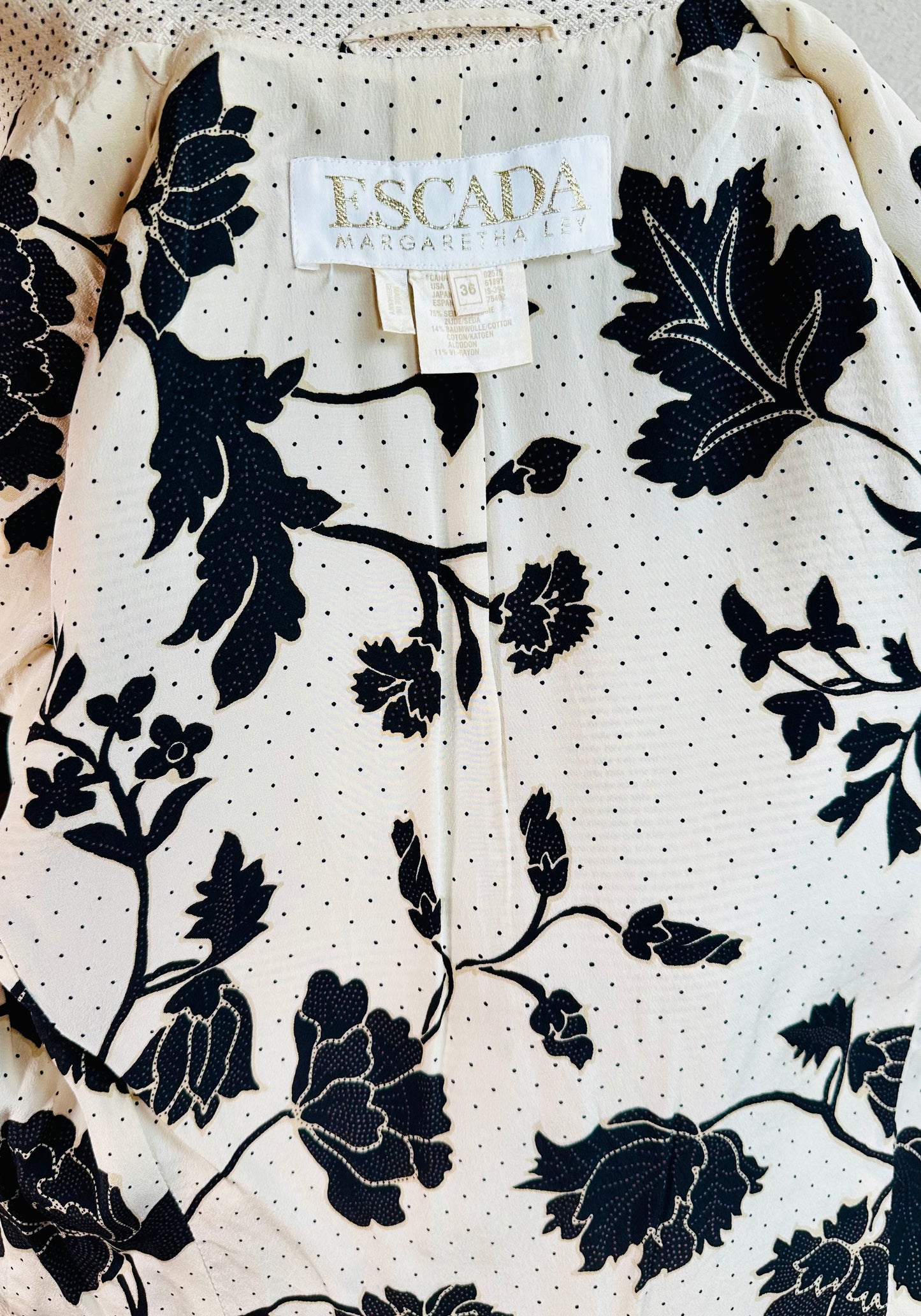 Blazer en soie Escada vintage