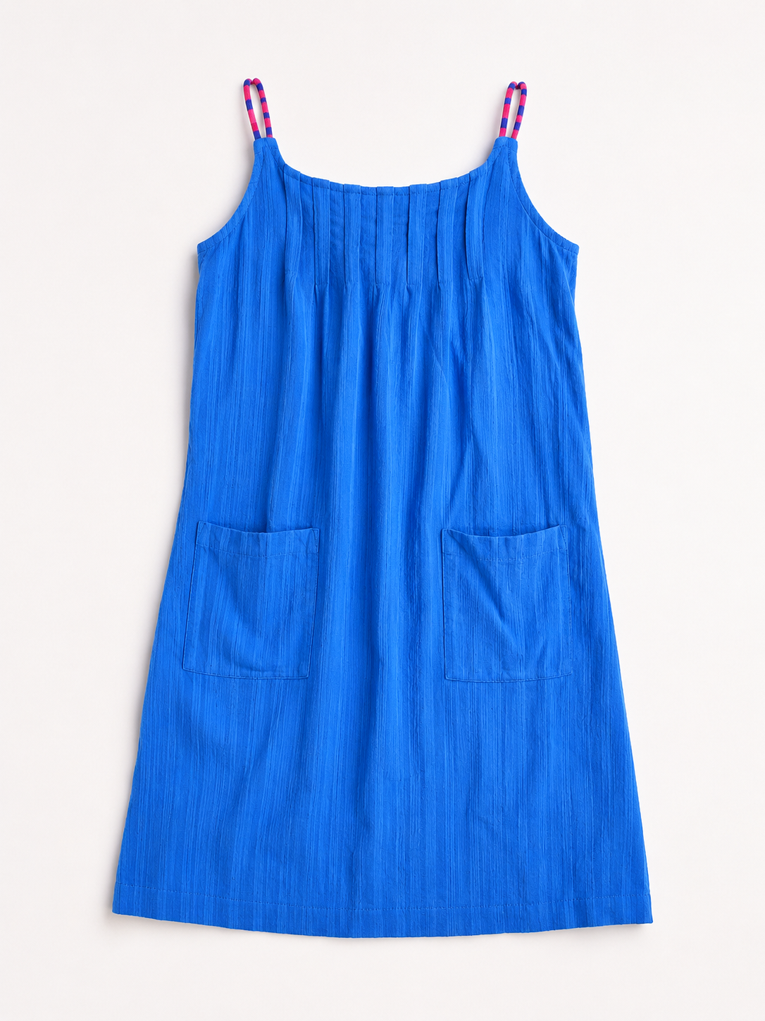Robe en coton léger bleu Pierre Cardin Paris vintage authentique