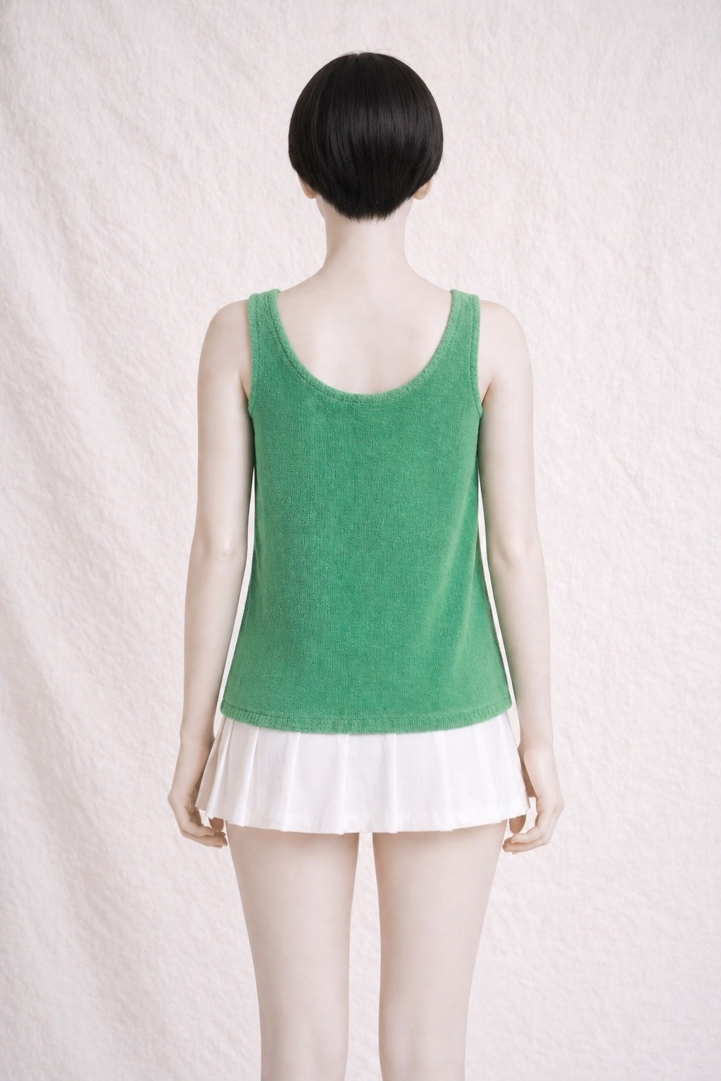 Top Hermès vintage en éponge vert circa 90