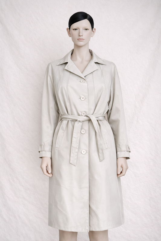 Trench Nina Ricci vintage authentique beige clair
