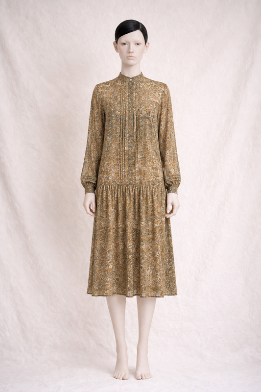 Robe longue en soie imprimée fleuri Christian Dior vintage authentique