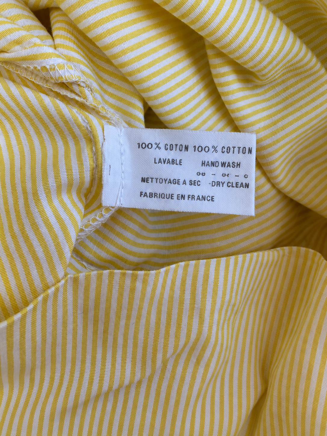 Robe chemise en coton jaune léger Burberry vintage authentique