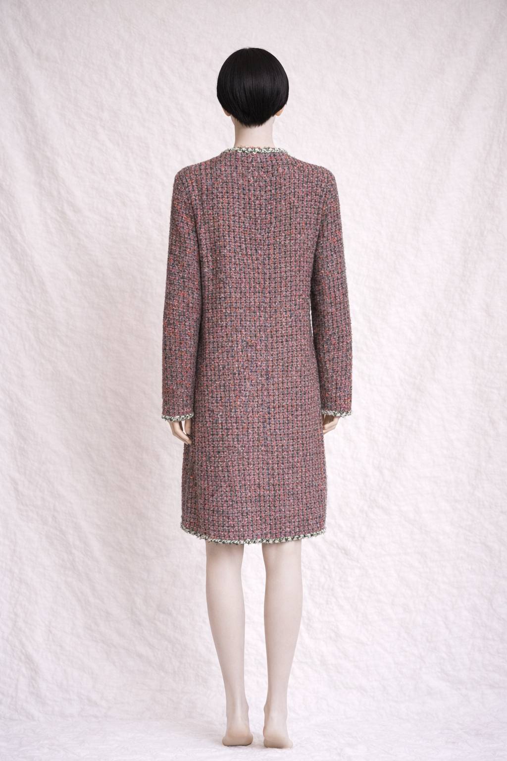 Manteau en tweed multicolore à chaîne Dolce & Gabbana