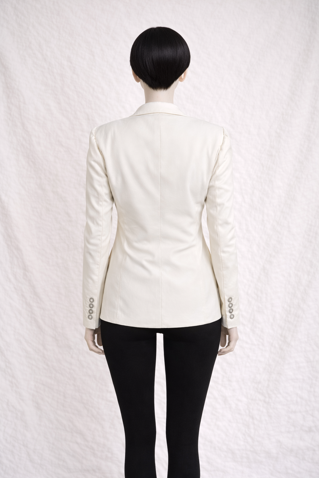 Blazer authentique Gucci en coton écru avec doublure florale en soie