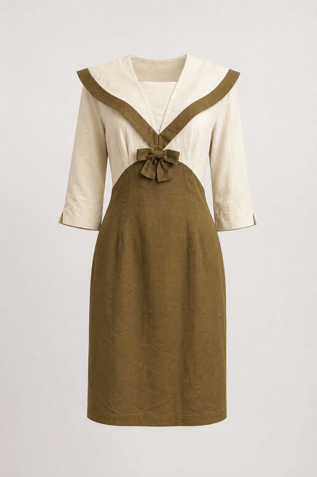 Robe en lin Laura Ashley vintage esprit cruise
