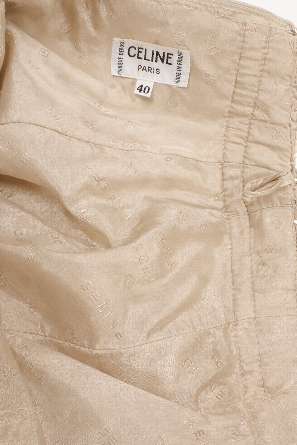 Ensemble tailleur jupe Céline Paris authentique vintage circa 70