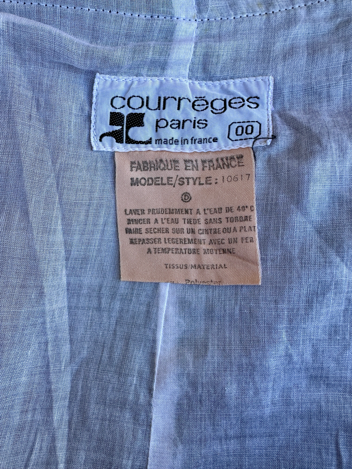 Authentique jupe portefeuille noire Courrèges Paris vintage