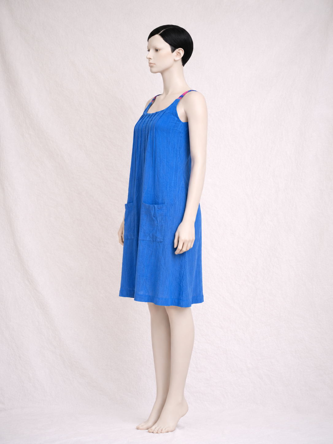 Robe en coton léger bleu Pierre Cardin Paris vintage authentique
