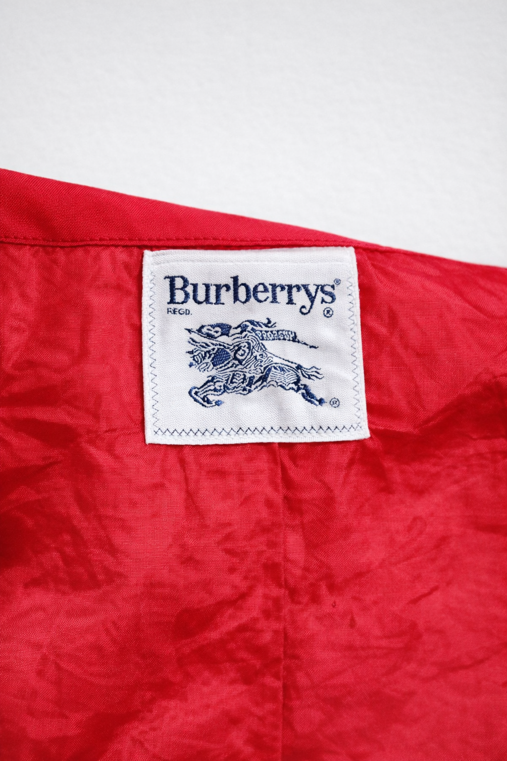 Blazer Burberry authentique en laine rouge vintage