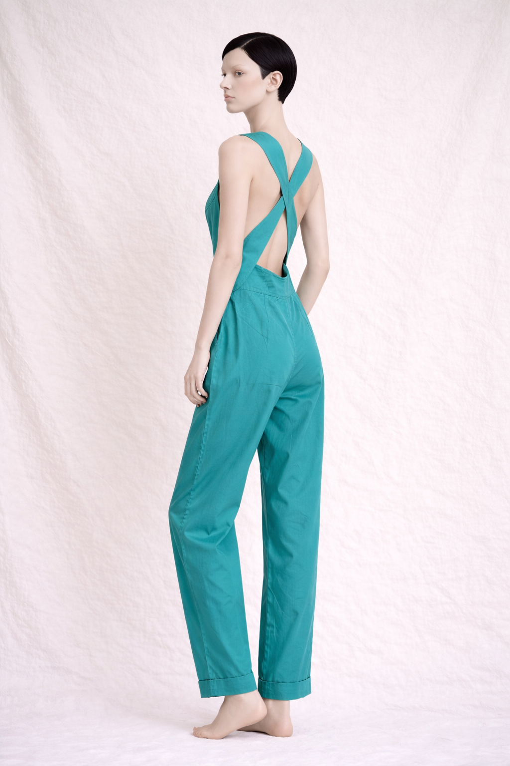 Combinaison en coton vert Mugler vintage