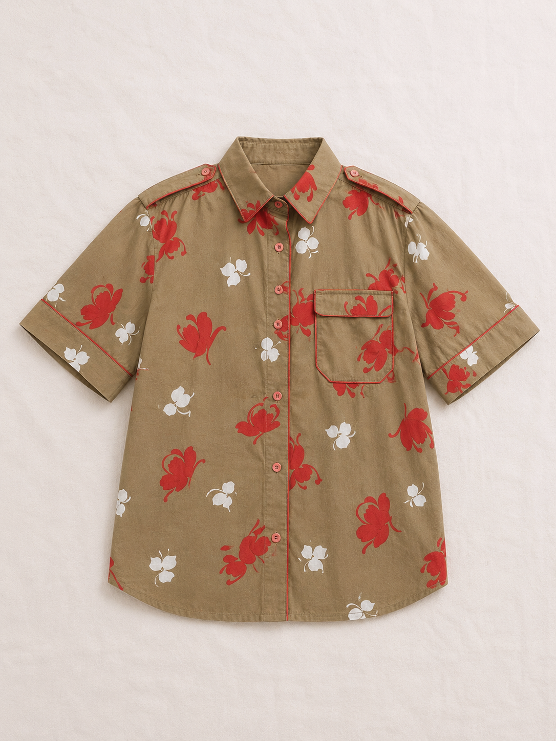 Chemise saharienne en coton léger Louis Féraud Paris vintage
