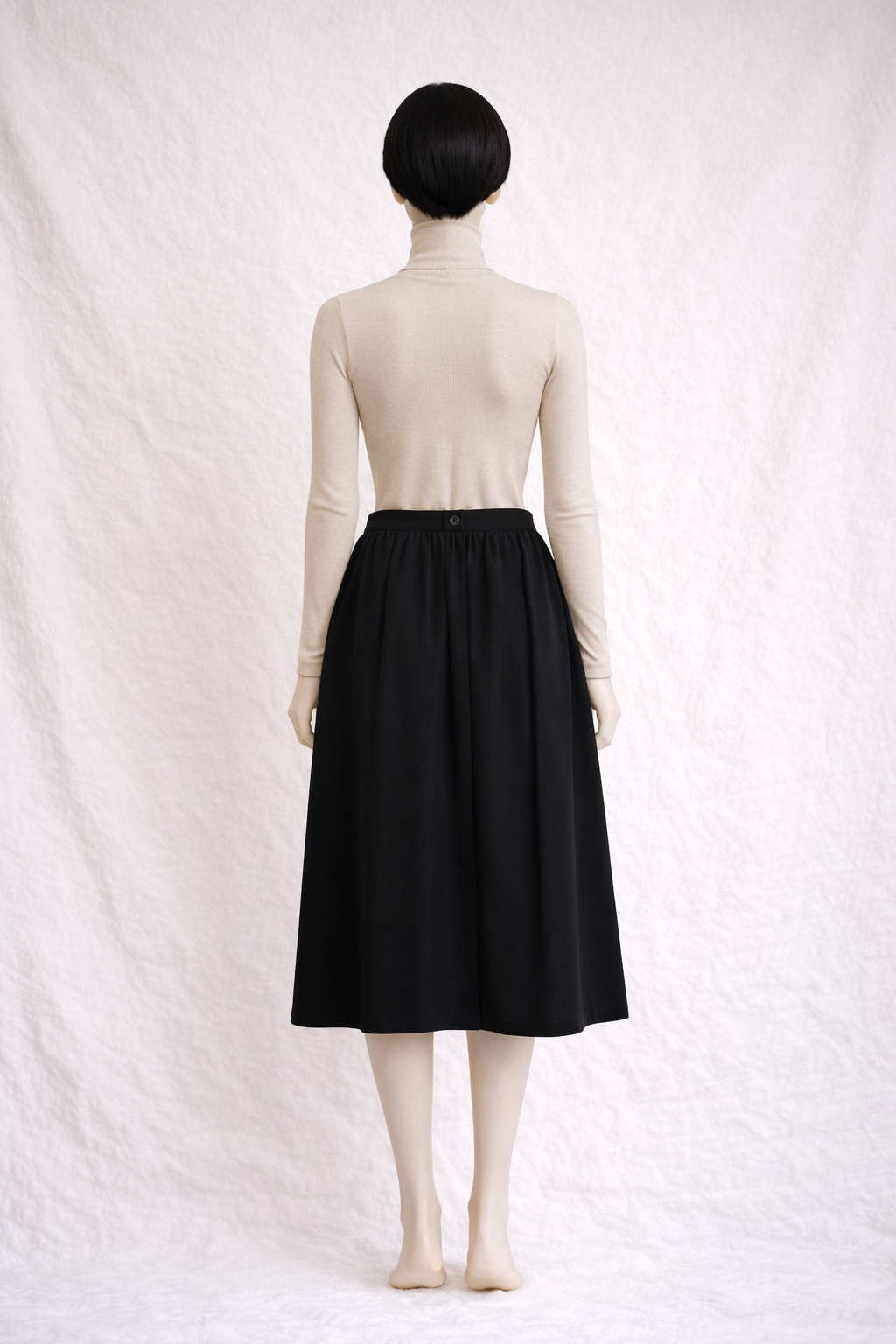 Jupe vintage authentique Yves Saint Laurent en laine noire vintage