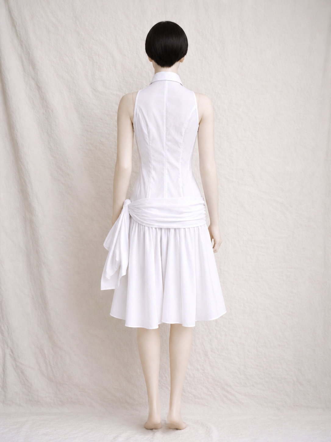 Robe en coton blanc Valentino Roma vintage authentique