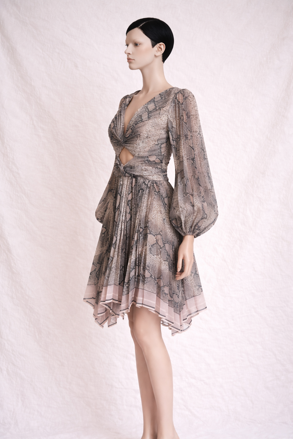Robe courte Zimmermann à imprimé python authentique