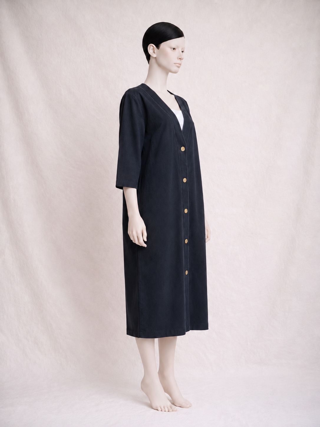 Robe en jean noire CELINE JEANS Paris vintage authentique