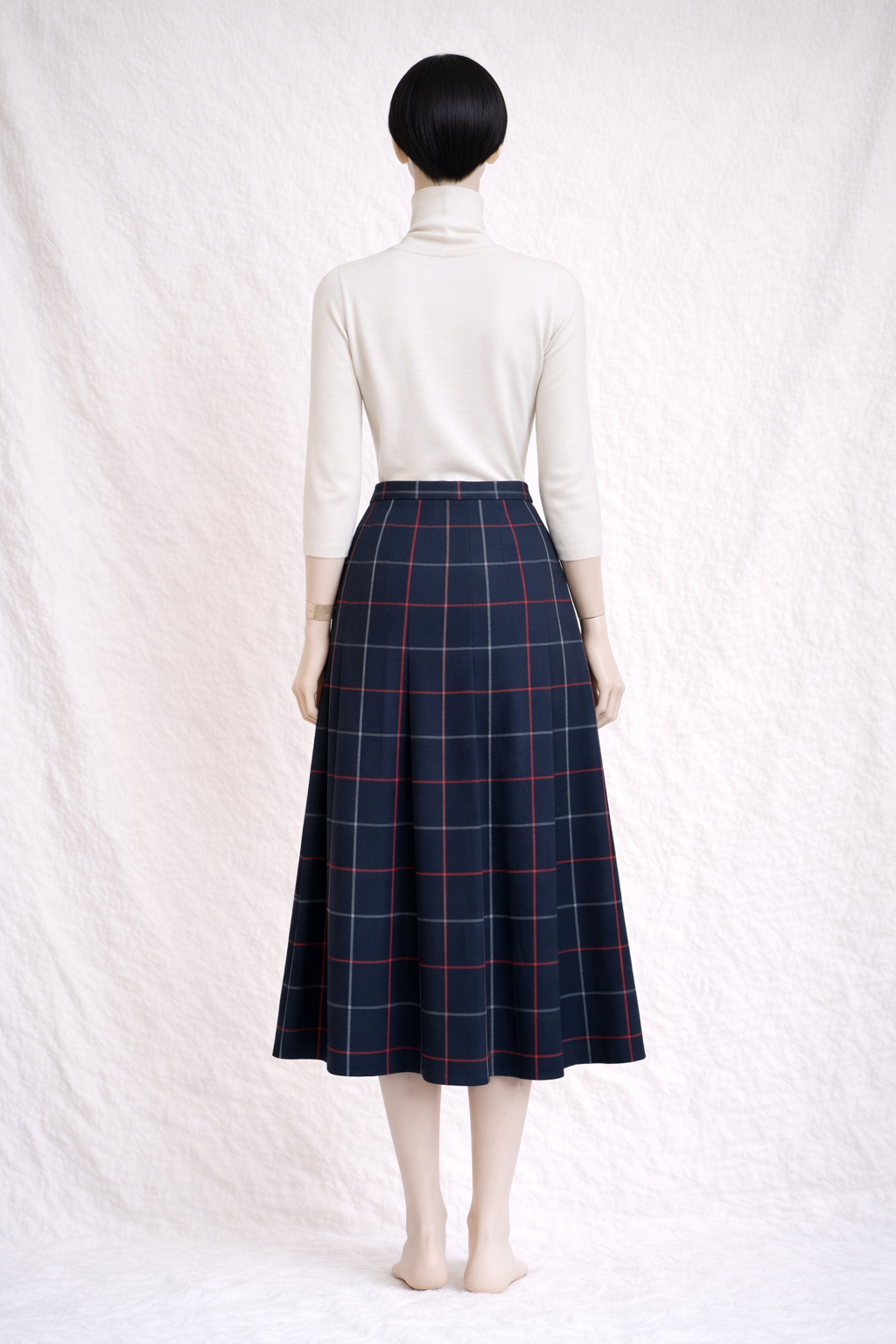 Jupe plissée en laine Burberry vintage authentique