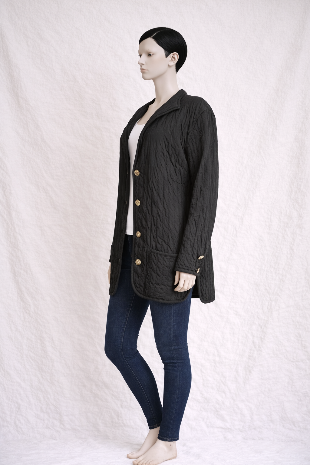 Veste matelassée noir Yves Saint Laurent authentique vintage