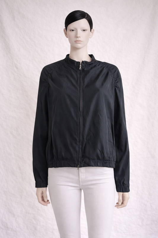 Veste court Marni bleu marine en soie